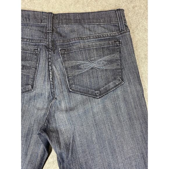 NYDJ Jeans Womens 10P Petite Blue Classic Straight Leg Made in USA Stretch Denim - Picture 13 of 13